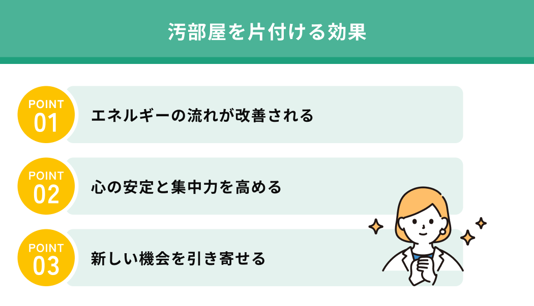 汚部屋を片付ける効果