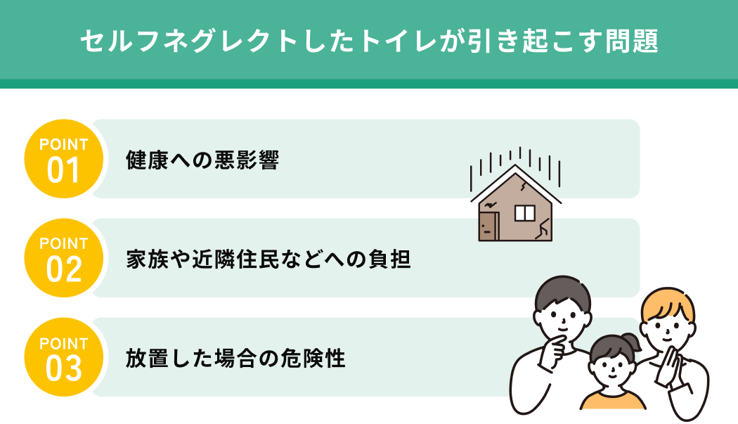 セルフネグレクトしたトイレが引き起こす問題
