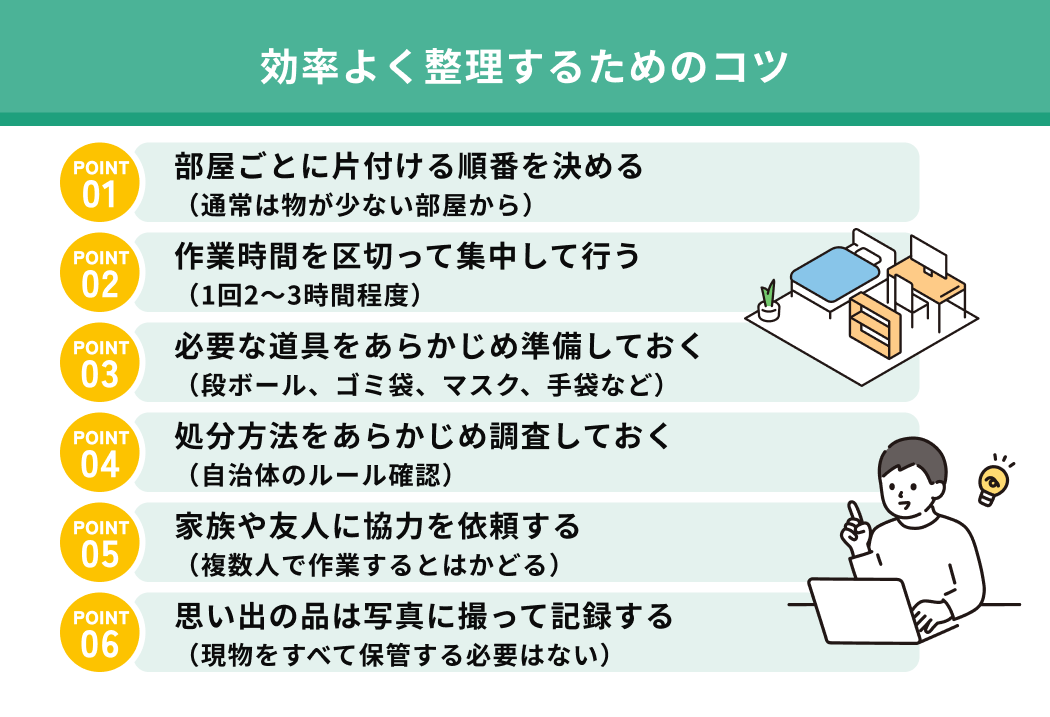 効率よく整理するためのコツ